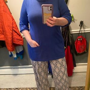 Blue tunic sweater 3/4 sleeve